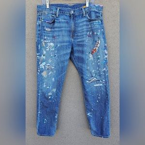 Polo Ralph Lauren Astor slim splatter paint jeans